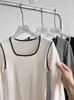 女性用Tシャツ冬の温かい女性Tシャツスリムインナーベーシックトップブライトラインデコレーションシンプルな長袖オールマッチスクエアカラー