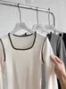 Damen-T-Shirts, Winter, warm, Damen-T-Shirts, schmal, innen, Basic-Tops, helle Linien, Dekoration, verdickt, einfach, langärmelig, All-Match-Quadrat-Kragen