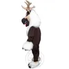 Disfraz de mascota de reno de Navidad de ventas calientes de Halloween para fiesta personaje de dibujos animados venta de mascota envío gratis soporte de personalización