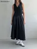 Bornladies Elegante Satijnen Losse Vrouwen Rok Hoge Taille Maxi Rokken Streetwear Klassieke Lange Rok Mode Vrouwelijke Zwarte Rok 240110