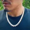 Hip Hop Bling Jewelry Miami Cuban Link Big Diamond Stone Silver 925 Vvs Moissanite Men Chain Necklace