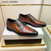 Berluti Sapatos masculinos de couro Berluti Novo padrão Scritto cor Oxford bezerro cavalheiros negócios Rj