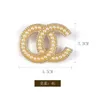 20style Brand Designer C Double Letter Brooches Women Men Couples Luxury Rhinestone Crystal Pearl Brooch Suit Pin Metal Fashion Jewelry Accessories5