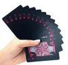 WholeNew Kwaliteit Plastic PVC Poker Waterdichte Zwarte Speelkaarten Creatieve Gift Duurzame Poker Speelkaarten9473322