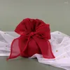 Present Wrap Organza Wedding Candy Bag Simple Solid Color Packaging Exquisite DrawString Beam Mouth