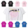 24ss Maglietta da uomo Pink Young Thug Sp5der 555555 mans Donna Stampa schiumosa di qualità Spider Web Pattern Maglietta Moda Top Tees L7HQ