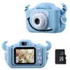 Accessori Nuove fotocamere d'azione per bambini 1080p Hd con scheda da 32 g Schermo a colori da 2,0 pollici Dual Selfie Video Camera digitale Cartoon Kids Camera Toy