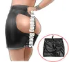 Jupe de fessée exposée aux fesses, Mini robe en cuir de Bondage, fesse ouverte, string, accessoires de demoiselle d'honneur, jouets sexuels pour adultes Y2006167690186