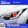 Car Head Lamp For Hyundai Elantra LED Headlight Assembly 11-16 Dynamic Streamer Turn Signal DRL Daytime Running Light Auto Parts