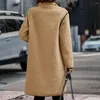 女性用ジャケットカジュアルウェア秋の冬のための暖かいミッドレングスオフィスの女性の服