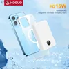 Mobiltelefon Power Banks Hoguo Fast Charger Wireless Magnetic PowerBank Battery Power Bank för iPhone Huawei IWatch Earuds10000MAH PD22WL240111