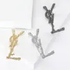 Luxe Modeontwerper Mannen Dames Brochespelden Merk Gouden Letter Brochespeld Pak Jurkspelden Voor Dame Specificaties Ontwerper Sieraden 4 * 7CM cadeau