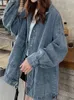 Long Sleeve Jean Jacket Wmen Spring Autumn Lazy Style Retro Loose Casual Slim Denim Tops 240110