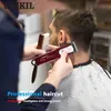 Aparador de cabelo sem fio recarregável para homens aliciamento profissional máquina de cortar cabelo elétrica barba máquina de corte de cabelo borda contorno 240111