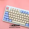 Tastaturen KBDiy 141 Tasten/Set PBT Marshmallow Tastenkappe KOA Profil 7U Japanisch Russisch Koreanisch Tastenkappen für mechanische Tastatur ISO MAC Key CapL240105