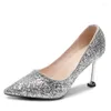 Chaussures habillées 30-43 Mariage rouge Femmes Talons hauts Petite taille 31 32 33 Pointu Stiletto Argent Or