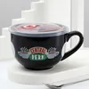 Muggar kaffe mugg vänner tv -show central perk cappuccino cup kawaii söt frukost stor storlek keramik drickware218o