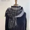 Scarves Fashion winter plaid scarf female autumn and winter everything new British classic imitation cashmere plaid sha Q240111