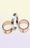 4mm 5mm 6mm Titanium Steel Silver Love Ring Men and Women Rose Gold Rings Lovers Par Ring For Wedding Present mode Classic Jewe7937972