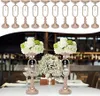 10 adet altın metal trompet vazolar 175 boyunda vazo düğün centerpieces masalar için mum tutucu çiçek standı ev 240110