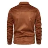 Herrjackor 2024 Spring och Autumn Polo Jacket Casual Coat mode mångsidig smal topp