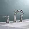 Robinets de lavabo de salle de bains, robinet de style américain classique, lavabo de luxe, robinet à large largeur, mélangeur gris et salle de douche froide