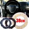 Nuovo inverno per interni auto peluche caldo coprivolante universale auto elegante pelliccia sintetica coprivolanti accessori per auto