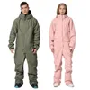 Ski Suit Men and Women Suit Waterproof Outdoor Jumpsuit Casual Thick Winter Warm Snowboarding Set 240111