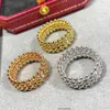 2023 New S925 Sterling Silver Unisex Wide Rivet Ring Women's Punk Fashion Luxury Brand Designer Jewelry Couple Gift