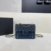 2024 New Chain Bag 23S Denim Bag Shoulder Bag Large Capacity Bag Mobile Phone Bag Designer Bag Noble Design Business Bag Fashion Bag Gold Thread Interwoven