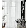 Branco sheer cortinas para sala de estar quarto janela cor sólida longo tule cortina casamento decoração casa voile festa cortinas 240111