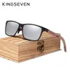 Kingseven 2020 Wood Men Solglasögon Polariserade trärolglasögon för kvinnliga spegellinshandgjorda mode UV400 -glasögon Tillbehör183o