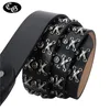 Punk Rock Belts for Men's Male Rivet Luxury Designer Belts Studded Belts Cowskin Hip Pop Belts for Jeans Cinturones Para Hombre 240110