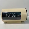 레트로 테이블 시계 자동 플립 시계 12 시간/ 오후 형식 디스플레이 시계 데스크 시계 플립 페이지 회전 시계 240110