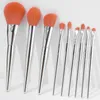 Brushes SAIANTTH 9pcs Silver Oversized Hot Makeup Brushes set metallic feel women face eyes professional cometic tool