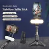 Monopods Fangtuosi Q09 Trådlös Bluetooth Selfie Stick Stative Handheld Gimbal Stabilizer Monopod med Fill Light Shutter för iOS Android