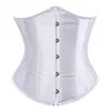 Jupe sous le buste, sous-vêtements Sexy pour femmes, amincissant, façonnant le corps, haut Corset pour femmes, Steampunk, ceinture Corset à lacets, blanc