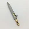 wholesale 1 pcs Handmade Mini Gun Shaped Stainless Steel Pen Solid Portable Pocket Metal pendant Ballpoint Pen Self Defense EDC ZZ