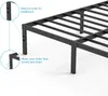 AUTSTA Full Size Bed Frame Easy Assembly, No Box Spring Needed, Heavy Duty Metal Platform Full Bed Frame with Plenty of Room for Storage