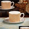 Tassen, Untertassen, klassisches europäisches Bone China-Kaffee- und Geschirr, Teller, Geschirr, Nachmittagstee-Set, Heimküche mit Geschenkbox, Drop Deli Dhiot