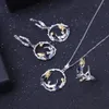 Pendants GEM'S BALLET 925 Sterling Silver Handmade Cat & Butterfly Pendant Necklace 0.84Ct Natural Blue Sapphire Fine Jewelry for Women