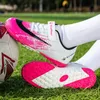 Soccer Shoes for Girls Women Original Football Boots Kids Boys Training Child Sneakers Sports Outdoor Indoor Small Size 30 Pink 240111