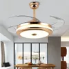 Free Shipping 42 inch LED Ceiling Light with invisible fan and music speaker, 3 dimmable Colors, bluetooth, ceiling Fan Light With Remote Control