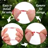 Décorations de Noël 100pcs / pack 20cm cordes d'étiquette arbre boule ornements cintre chaîne ruban crochet avec boutons-pression verrouillage pour étiquette de Noël lanière