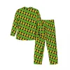 Mäns sömnkläder jamaicansk flagga pyjama sätter våren jamaica mode söt dagligen unisex 2 stycken vintage överdimensionerad anpassad nattkläder gåva