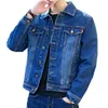 Denim Jackets Man Black Short Jeans Coat for Men Casual Slim Button G in Original Korea Winter Oversize Size L Outwear Large 240110