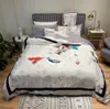 4ピースベッドセットピュアコットンベッドシート布団カバー印刷された秋と冬の綿の寝具