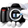 إكسسوارات VSGO DSLR Camera Camera Cleaning rab kit 12pcs مع محلول منظف سائل 15 مل لكاميرا Nikon Sony Digital SLR نظيفة