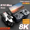 Droni per Xiaomi K10 Max Drone 8K Professinal Tre telecamere Motore brushless Antenna senza pilota con funzione di posizionamento del flusso ottico