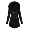 패션 코튼 패딩 겨울 코트 여성 따뜻한 양털 재킷 단단한 두껍게 캐주얼 한 슬림 숙녀 외투 240112